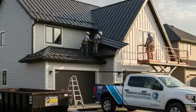 Metal roof installation by Next Level Exteriors in Salt Lake City UT with durable weatherproof siding