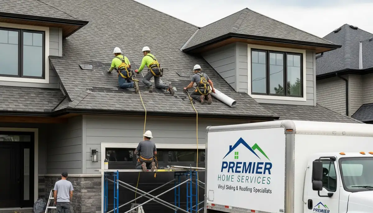 Vinyl siding installation on residential roof exterior in Salt Lake City, UT by Next Level Exteriors