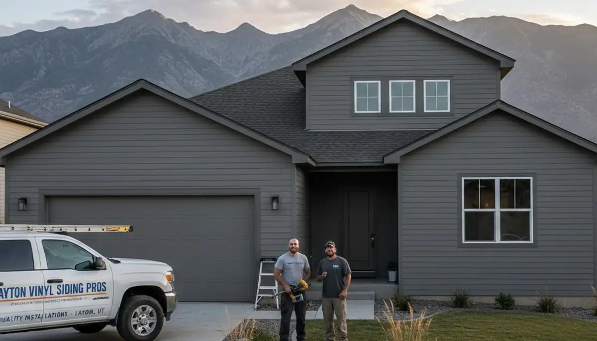 Vinyl siding installation on home exterior by Salt Lake City UT siding contractors