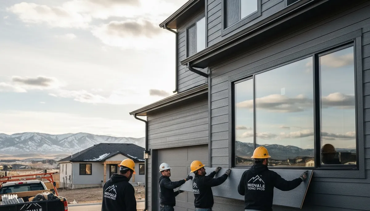 Vinyl siding installation by professional contractors in Salt Lake City UT homes