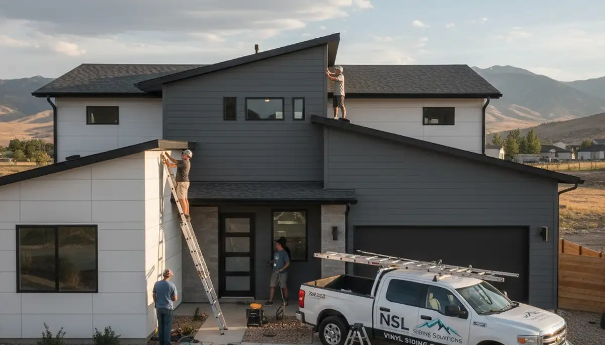 Vinyl siding installation by Salt Lake City, UT siding contractors for home exterior upgrade