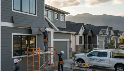 Vinyl siding contractors enhancing home exterior in Salt Lake City, UT
