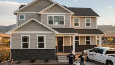 Professional vinyl siding contractors in Salt Lake City UT installing durable home exterior siding